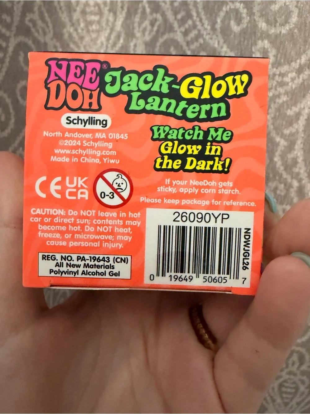 Nee Doh Jack-Glow Lantern - Red Glow Kids Toy